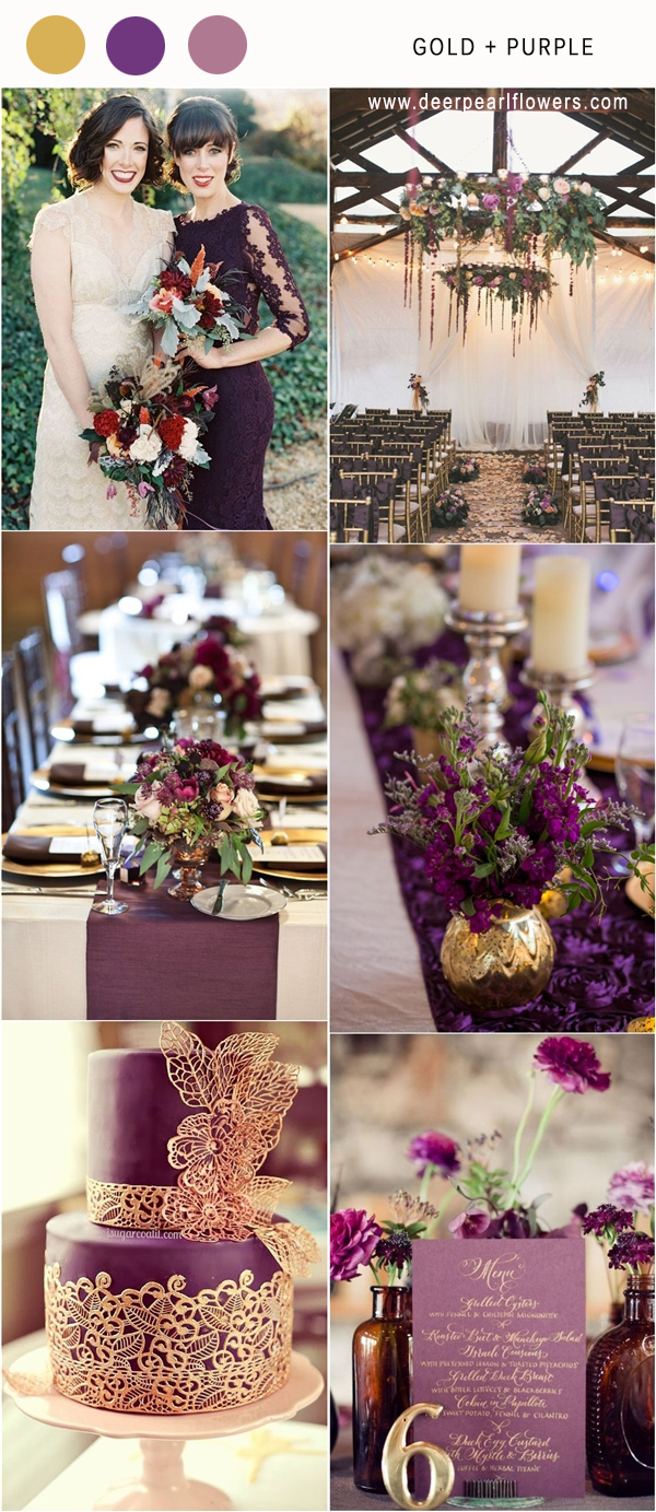 12 Hottest Gold Wedding Color Combos For 2021 My Deer Flowers