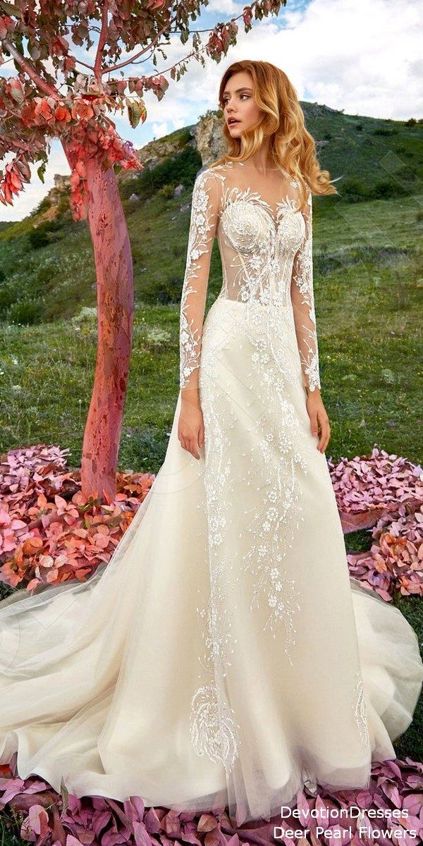 A-line silhouette Kellice wedding dress