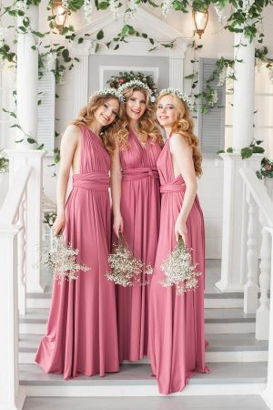 Long Maxi Wrap Convertible Bridesmaid Dress