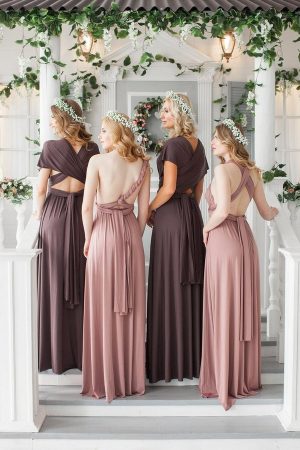 Long Maxi Wrap Convertible Bridesmaid Dress