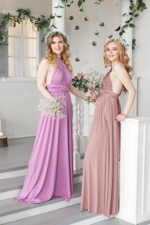 Long Maxi Wrap Convertible Bridesmaid Dress