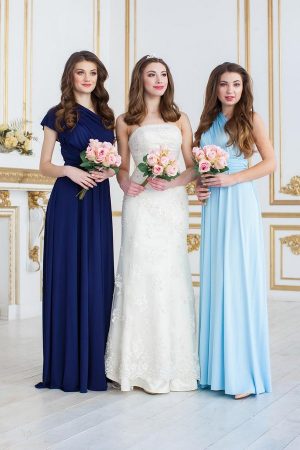 Long Maxi Wrap Convertible Bridesmaid Dress