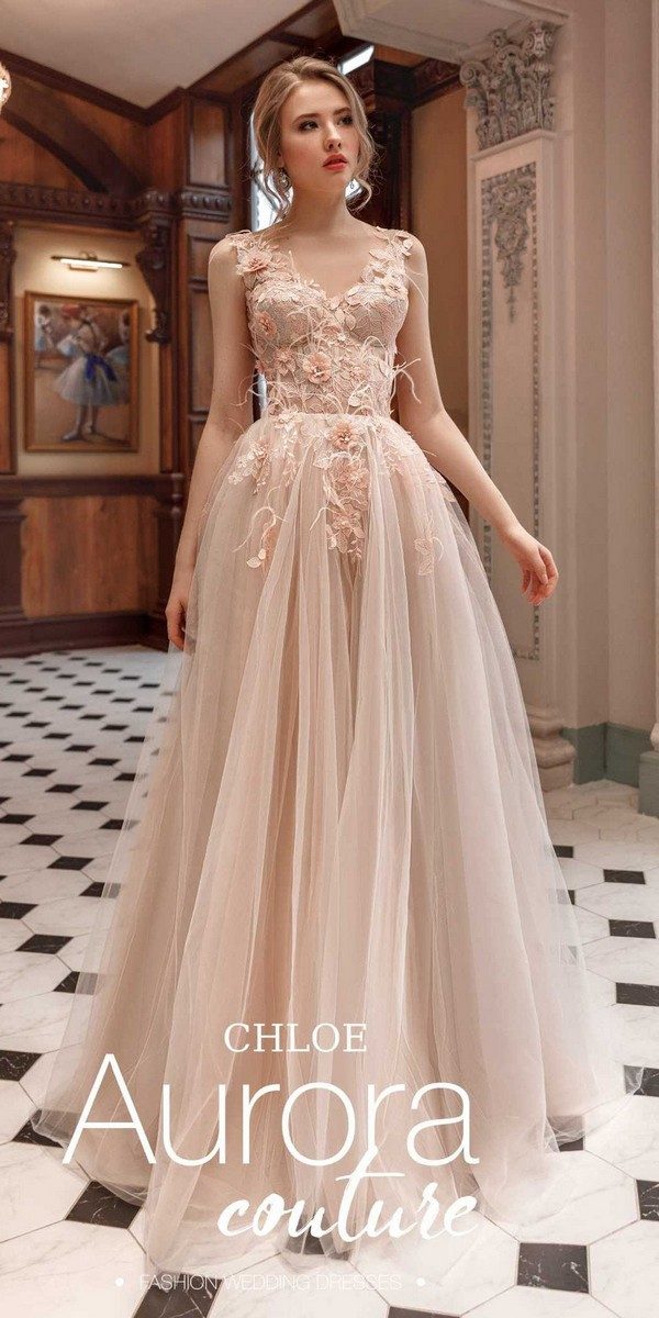 Peach Wedding Dress CHLOE