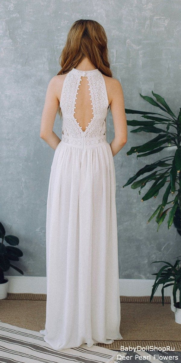 Vintage Boho Lace Wedding Dress D010