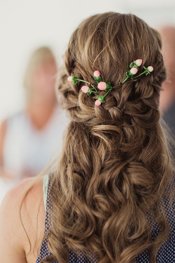 Gorgeous Half Up Half Down Wedding Hairstyle My Deer Flowers