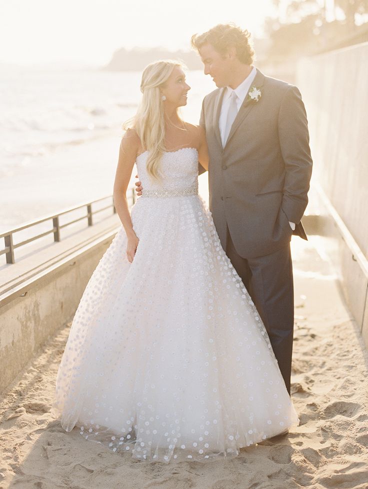 strapless ball gown beach wedding dress