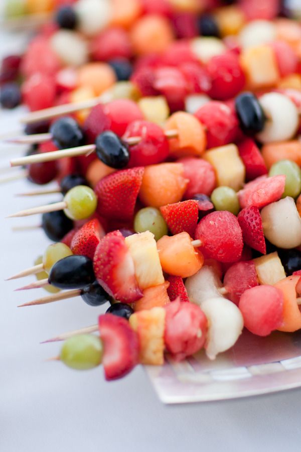 summer healthy appetizers ideas-Fruit salad skewers