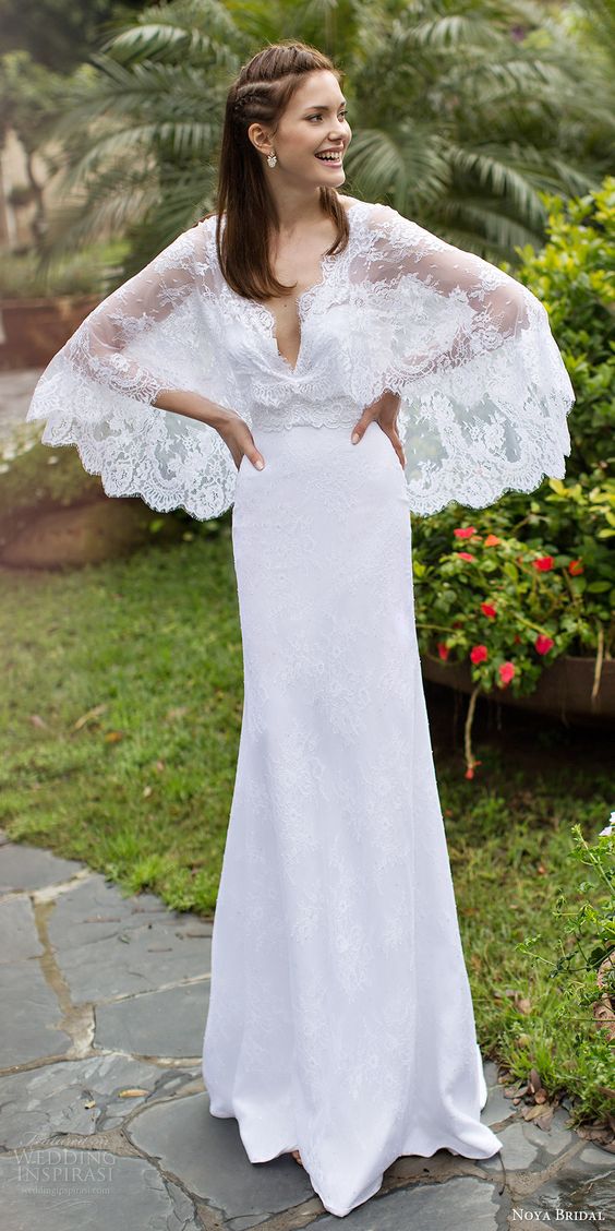 20 Gorgeous Wedding Dresses With Flutter Sleeves My Deer Flowers 7826