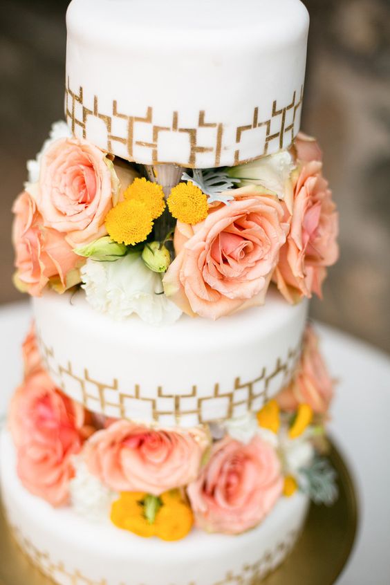 brunch wedding theme cake