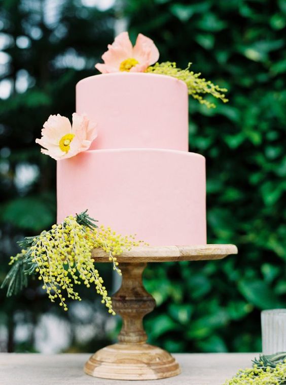 pink wedding cakes via Green Apple Photography