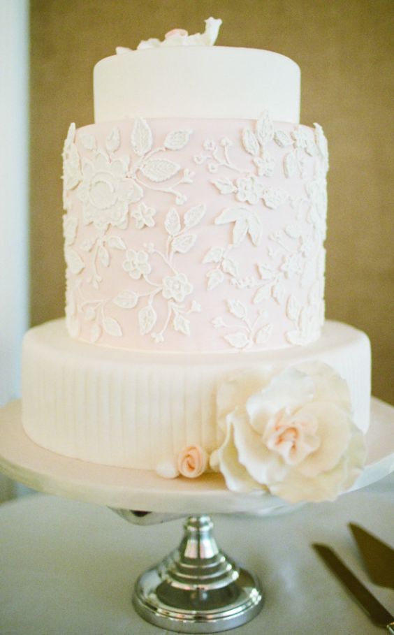 white wedding cake idea via Meredith Perdue Photography