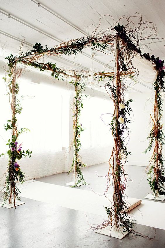 Rustic Twig Wedding Arbor