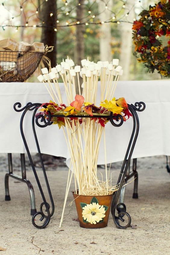 fall country s’more wedding bar