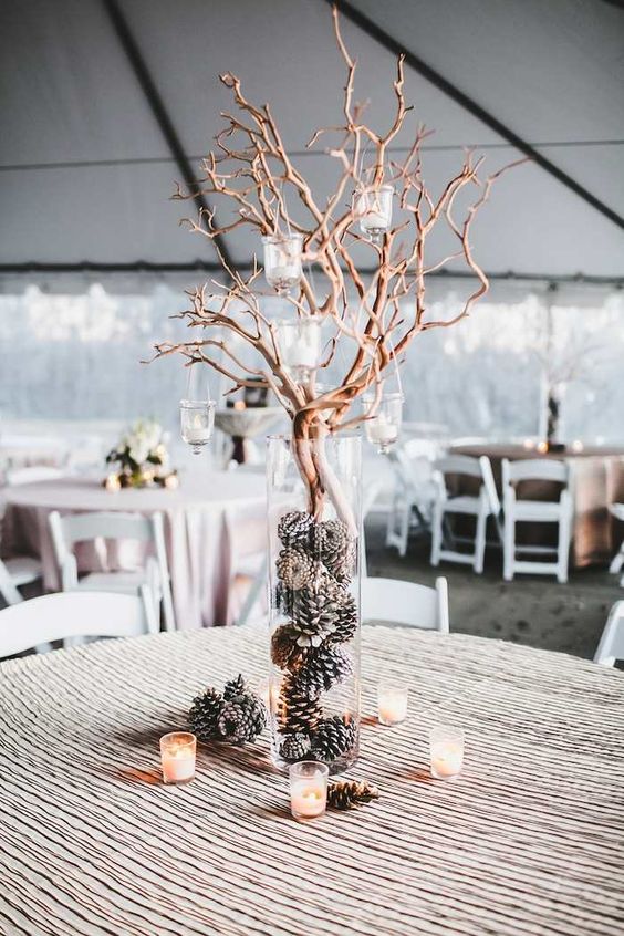 winter wedding centerpiece idea