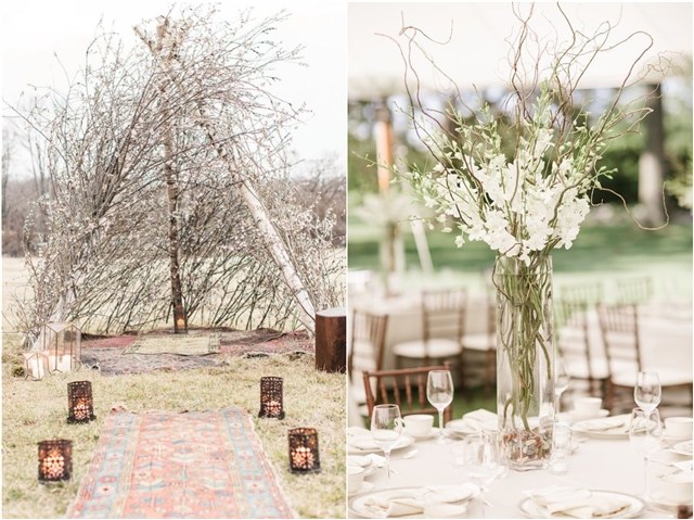 Rustic branches wedding ideas