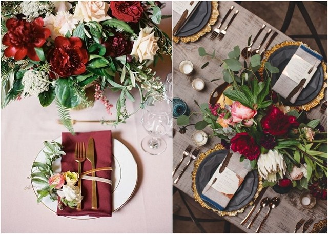 30 Elegant Fall Burgundy and Gold Wedding Ideas | My Deer Flowers