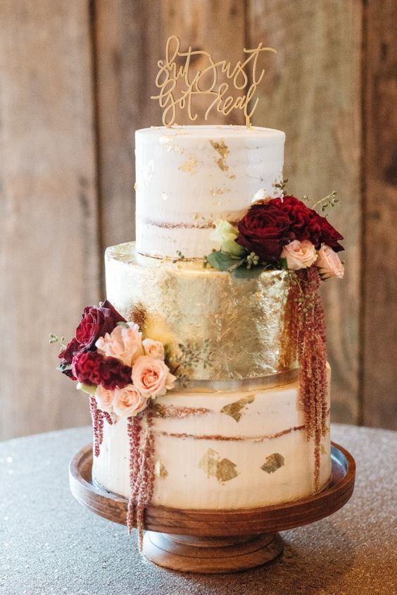 Top 20 Burgundy Wedding Cakes Youll Love My Deer Flowers