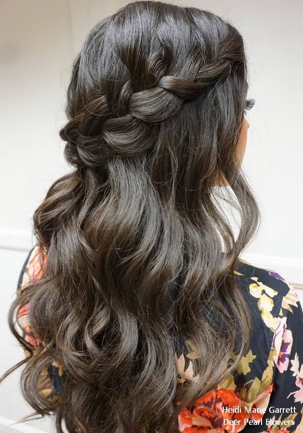 Half up half down wedding hairstyles from Heidi Marie Garrett