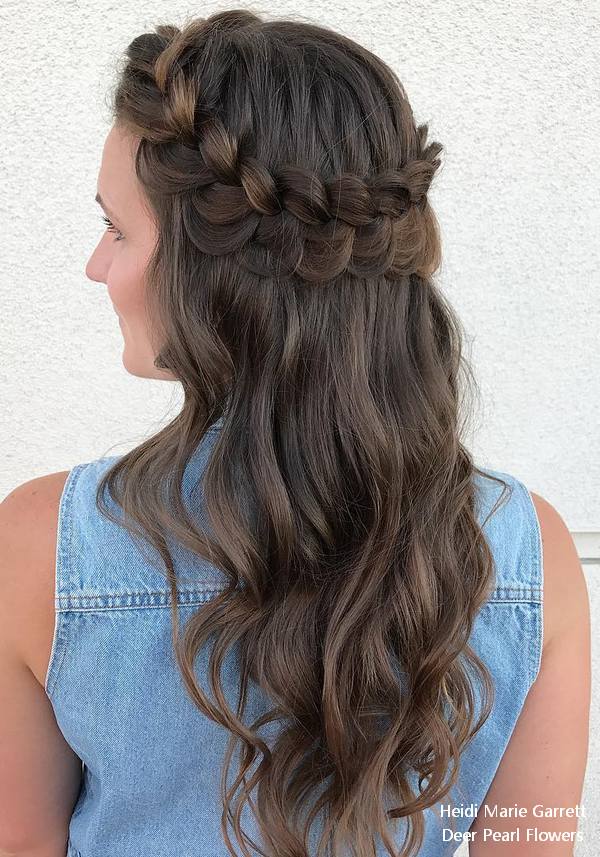 Half up half down wedding hairstyles from Heidi Marie Garrett