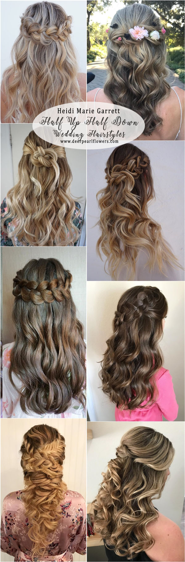 Heidi Marie Garrett Half up half down wedding hairstyles