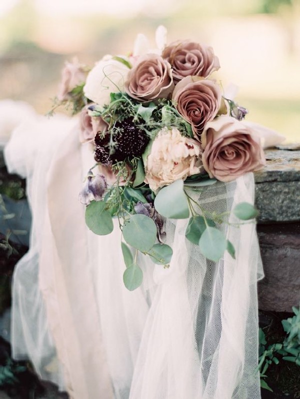 rose quartz hued bouquet