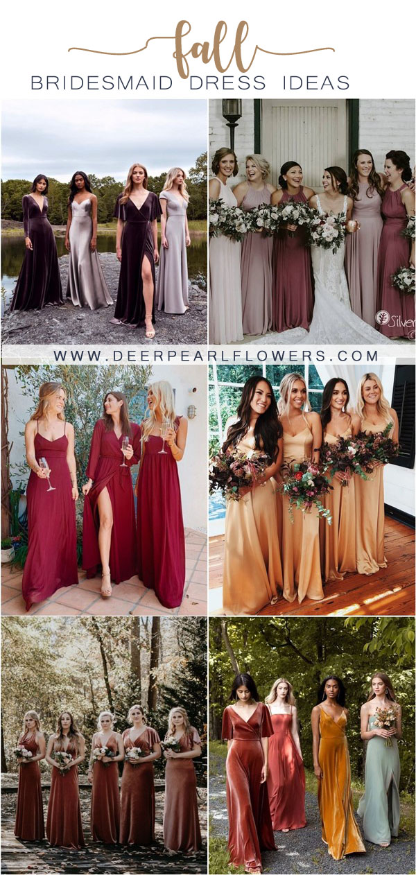 20 Bridesmaid Dress Ideas For Fall My Deer Flowers 8690