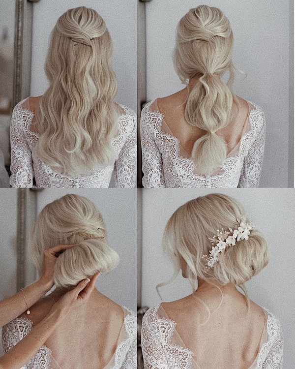 Wedding Hairstyle Tutorial for Long Hair from Ulyana.aster #diy #wedding #weddinghairstyles #hairstyles