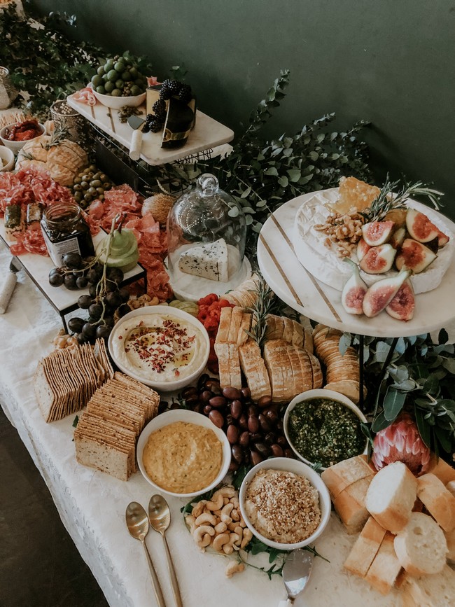 Charcuterie table food ideas for wedding #wedding #weddingfoods #weddingideas