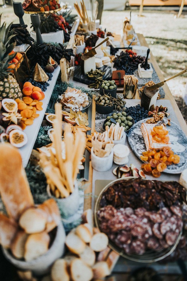 Charcuterie table food ideas for wedding #wedding #weddingfoods #weddingideas