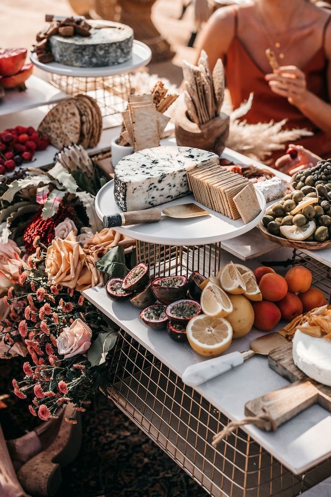 Charcuterie table food ideas for wedding #wedding #weddingfoods #weddingideas