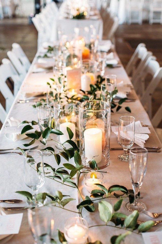 20 Simple and Chic Wedding Candle Centerpieces | My Deer Flowers