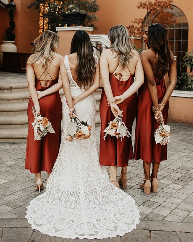 24 Trending Silk Slip Bridesmaid Dresses | My Deer Flowers